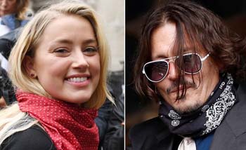  Johnny Depp dan mantan istrinya, Amber Heard. (