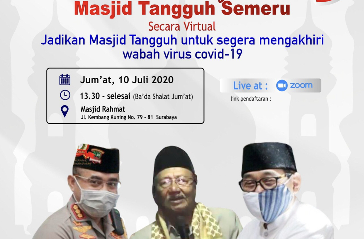 Perkenalan konsep Masjid Tangguh Semeru pada Jumat, 9 Juli 2020 besok di Masjid Rahmat, Kembang Kuning, Surabaya. (Foto: Istimewa)