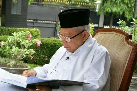 Wakil Presiden K. H. Maruf Amin menyampaikan doa dan harapan kepada Universitas Nahdlatul Ulama Surabaya (Unusa). (Foto.Setwapres) 