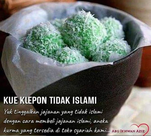 "Kue Klepon Tidak Islami" viral di media sosial. (Foto: Instagram Abu Ikhwan Aziz)
