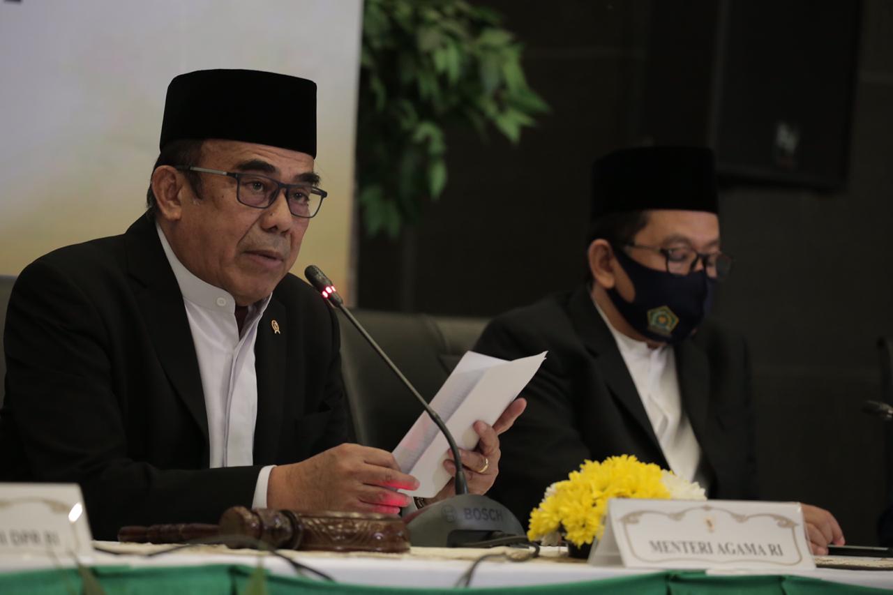 Menteri Agama Fachrul Razi  saat Sidang Istbat di Jakarta. (Foto: kemenag)