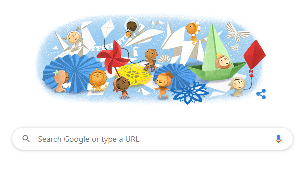 Tampilab Google Doodle, Hari Anak Nasional, Kamis 23 Juli 2020. (Foto: Google)