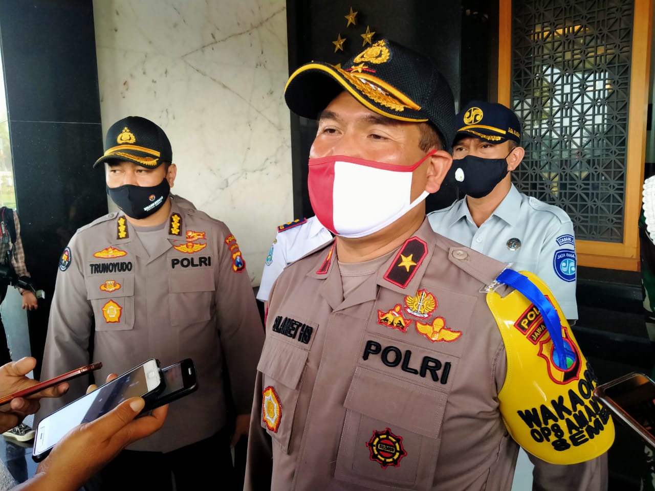 Wakapolda Jawa Timur Brigjen Polisi Slamet Hadi Supraptoyo. (Foto: Fariz Yarbo/Ngopibareng.id)