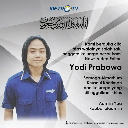 Editor Metro TV Yodi Prabowo. (Foto: Dok. Metro TV)