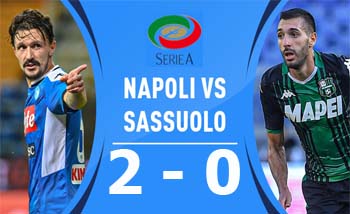 Napoli vs Sassuolo 2-0. (Ngopibareng)
