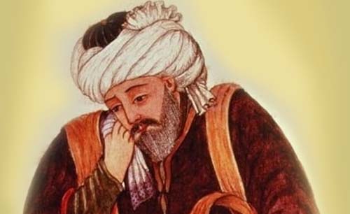 Lukisan foto  Syamsuddin Muhammad Hafizh Asy-Syirazi (1320-1389). (Foto:Istimewa)