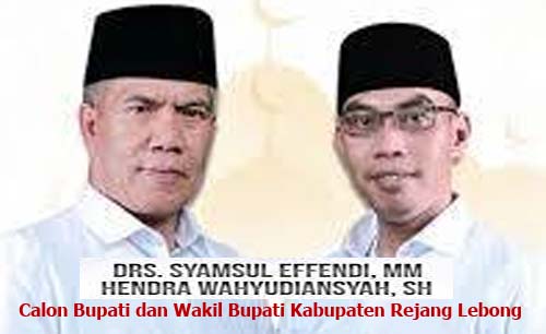 Pasangan bakal calon Pilkada Kabupaten Rejang Lebong, Bengkulu,  jalur perseorangan Syamsul Effendi-Hendra Wahyudiansyah. (Foto:Istimewa)