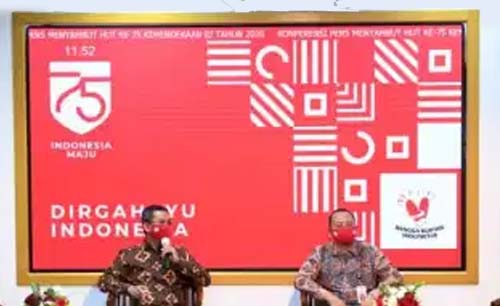 Kepala Sekretariat Presiden Heru Budi Hartono dalam acara Konferensi Pers Terkait Peringatan HUT ke-75 Republik Indonesia yang digelar di Kantor Presiden, Jakarta, pada Kamis, 6 Agustus 2020. (Foto:Dok. BPMI Setpres)
