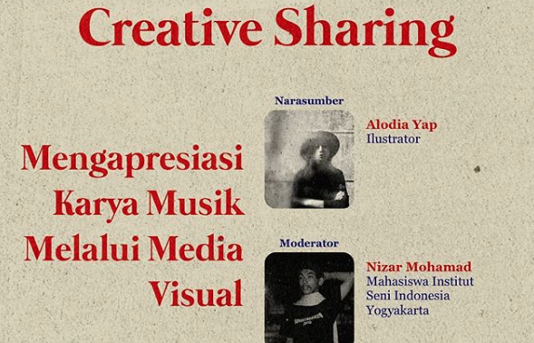 Diskusi online mahasiswa Nawanata ISI Yogyakarta membahas apresiasi karya musik melalui media visual. (Foto: Dok. @Nawanata19)
