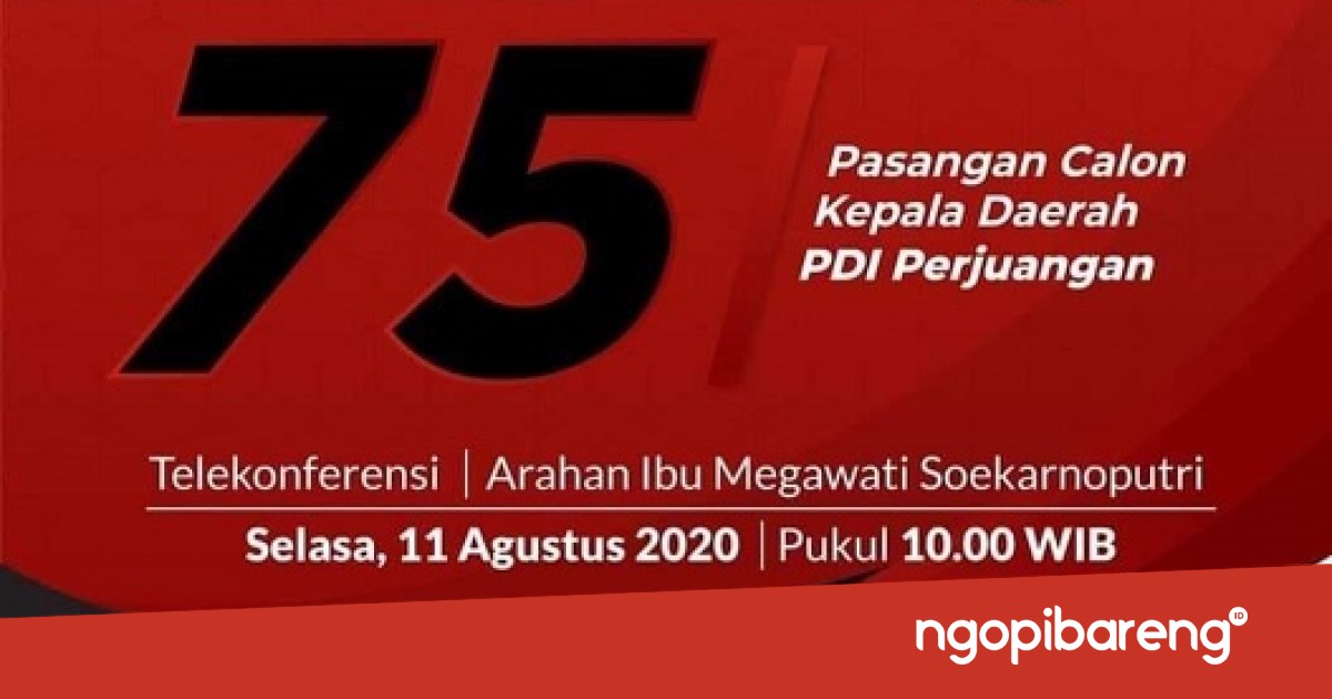 Informasi pengumuman rekomendasi PDIP tahap III untuk bakal calon Pilkada 2020. (Foto: Dok. PDIP)