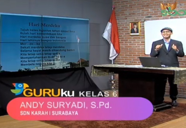 Program belajar dari rumah khusus di Kota Surabaya tayang di SBO TV. (Foto: Tangkapan layar SBO TV)