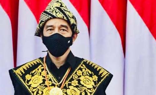 Presiden Jokowi pada Sidang Tahunan MPR-RI dan Sidang Bersama DPR-RI dan DPD-RI tahun 2020 di Gedung MPR/DPR, Jakarta, Jumat. (Foto:Biro Pers)