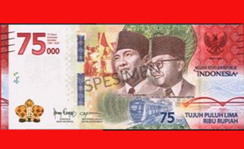 Uang khusus Rp 75.000. (Foto:istimewa)