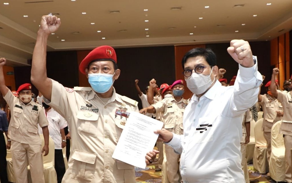 Bacawali Surabaya, Machfud Ariifin menerima dukungan dari veteran. (Foto: Istimewa)