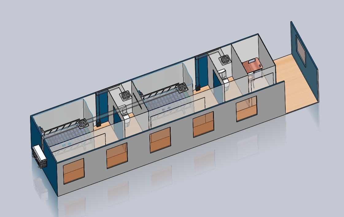 Rancangan rumah sakit container buatan mahasiswa ITS. (Foto: Istimewa)