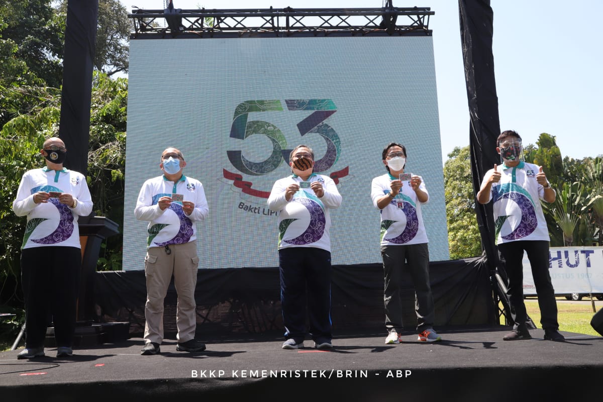Suasana HUT ke 53 Lembaga Ilmu Pengetahuan Indonesia (LIPI) di Kebun Raya Bogor bersama Menristek. (Foto: Istimewa)