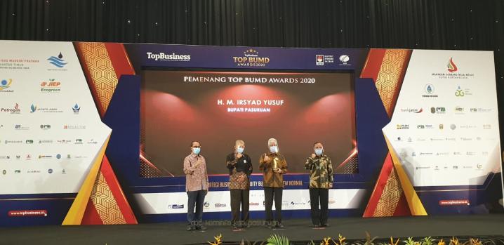 Acara pemberian penghargaan Top BUMD Award 2020 di Jakarta. (Foto: Dok Humas) 
