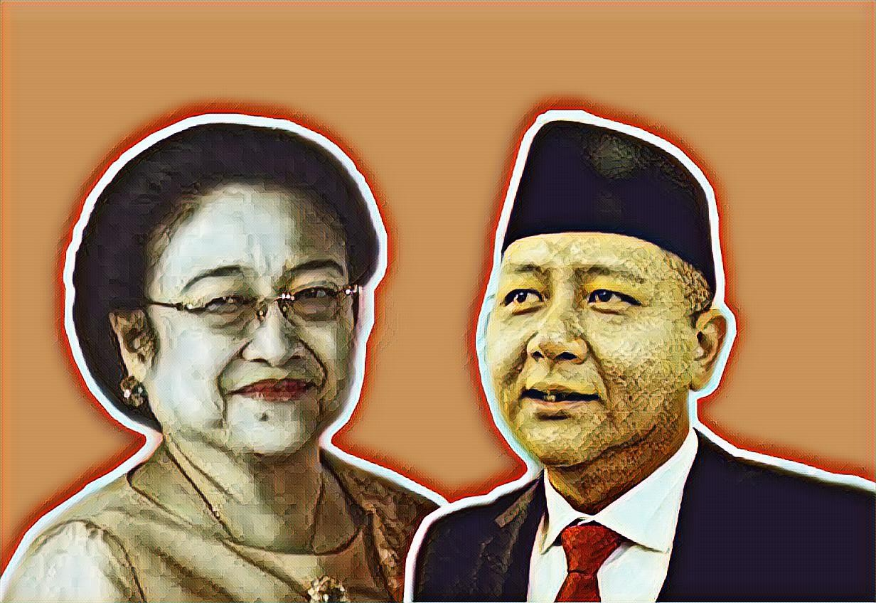 Ilustrasi Megawati-Whisnu Sakti Buana. (Foto: Fa Vidhi/Ngopibareng.id))