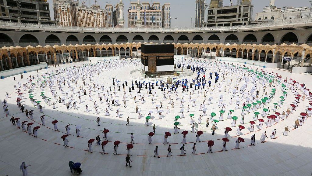 Suasana Masjidil Haram di masa pandemi Covid-19 saat ini. (Foto: bbc)