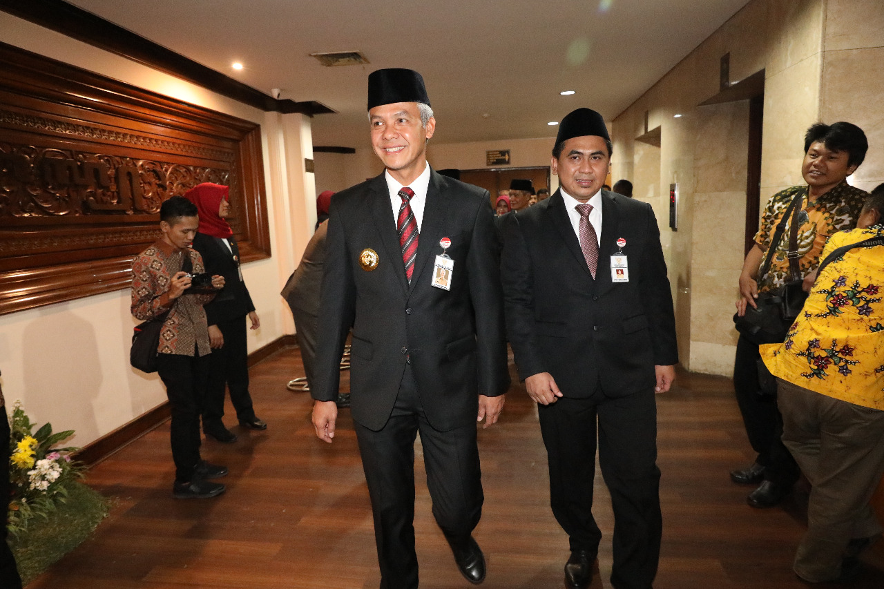 Gubernur dan Wakil Gubernur Jawa Tengah Ganjar Pranowo Taj Yasin. (Foto: Ist/Ngopibareng.id)
