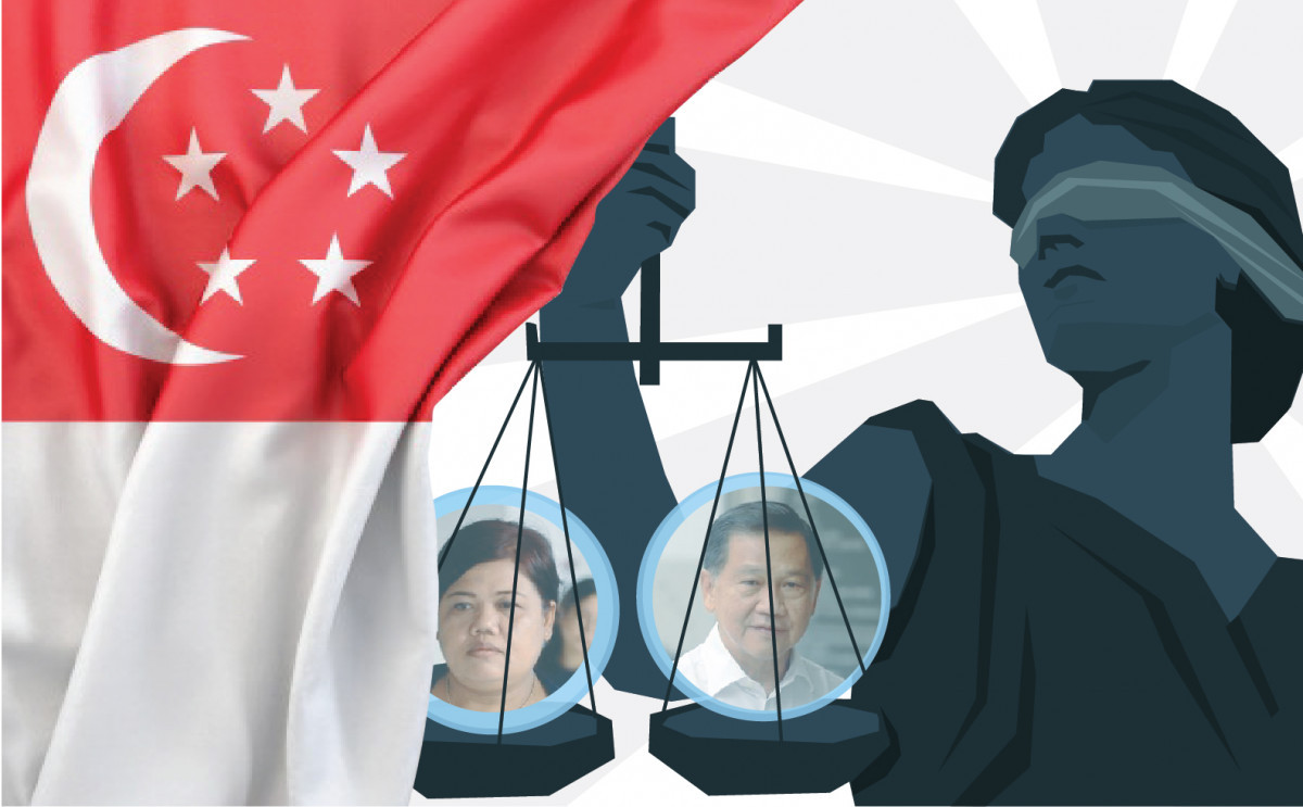 Pengadilan di Singapura menangkan pembantu lawan orang kaya. Image by Disway.com.