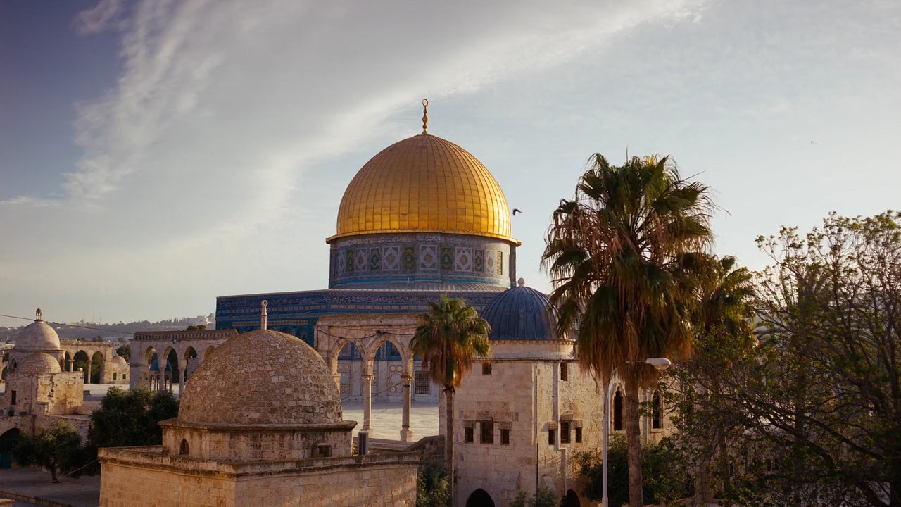 Interior kubah Sakhra di Masjid Al-Aqsha, Palestina. (Foto: Tarikh Islam)
