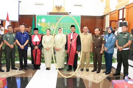 Acara pelantikan Ketua Pengadilan Negeri (PN) Medan, Sutio Jumagi, pada 11 November 2019. (Foto: Dok. PN Medan)