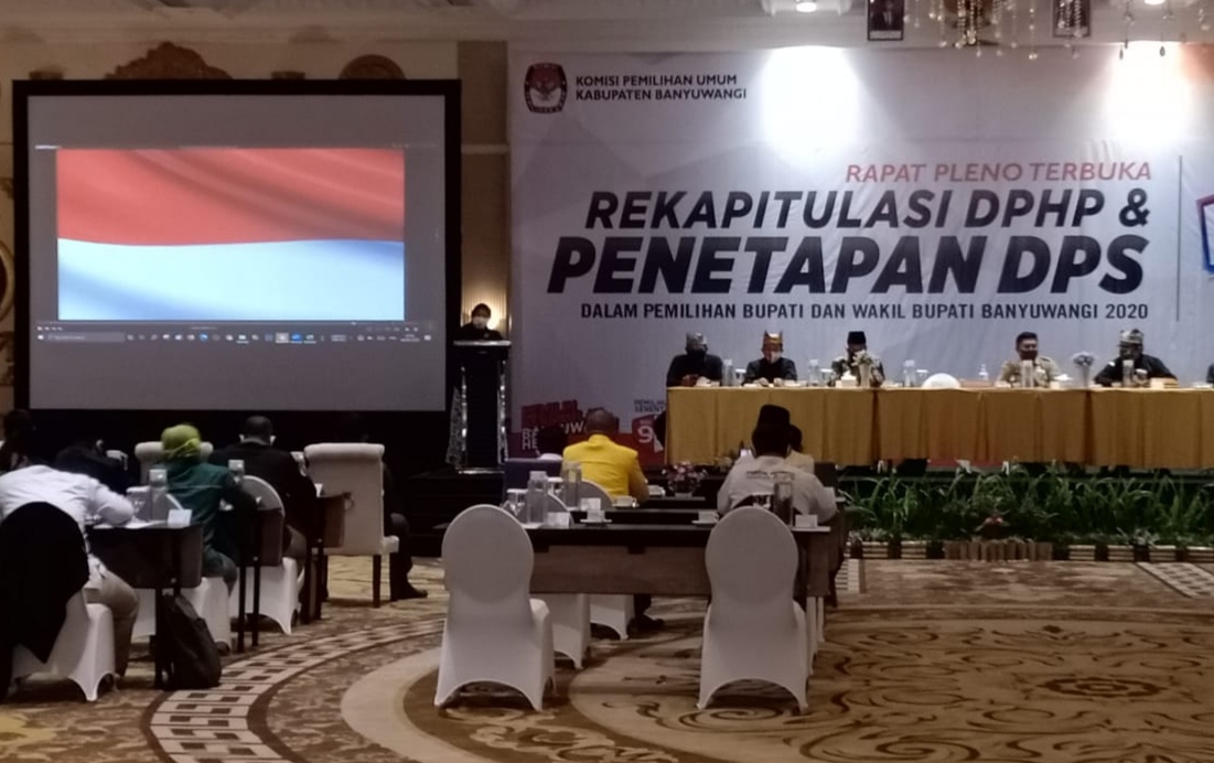 Rapat Pleno terbuka Rekapitulasi DPHP dan penetapan DPS (foto:istimewa)