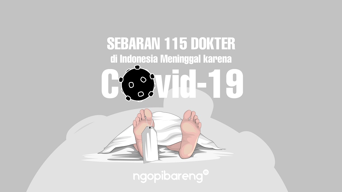 Ilustrasi 115 dokter meninggal dunia karena Covid-19. (Grafis: Fa Vidhi/Ngopibareng.id)