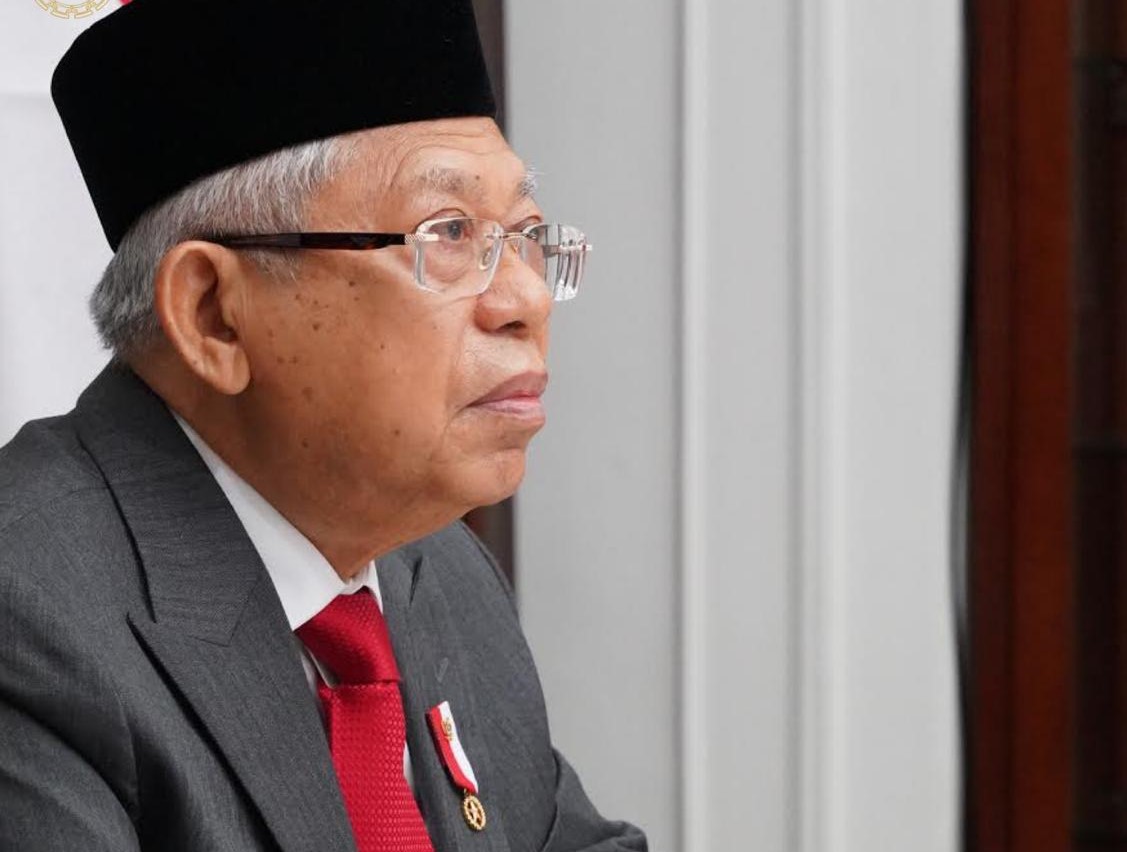 Wakil Presiden RI KH Ma'ruf Amin menyampaikan duka cita meninggalnya Sekda Prov DKI. (Foto: Sekpres)