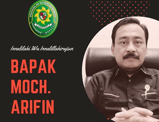 Hakim Mochammad Arifin meninggal karena Covid-19. (foto: Instagram PN Surabaya)