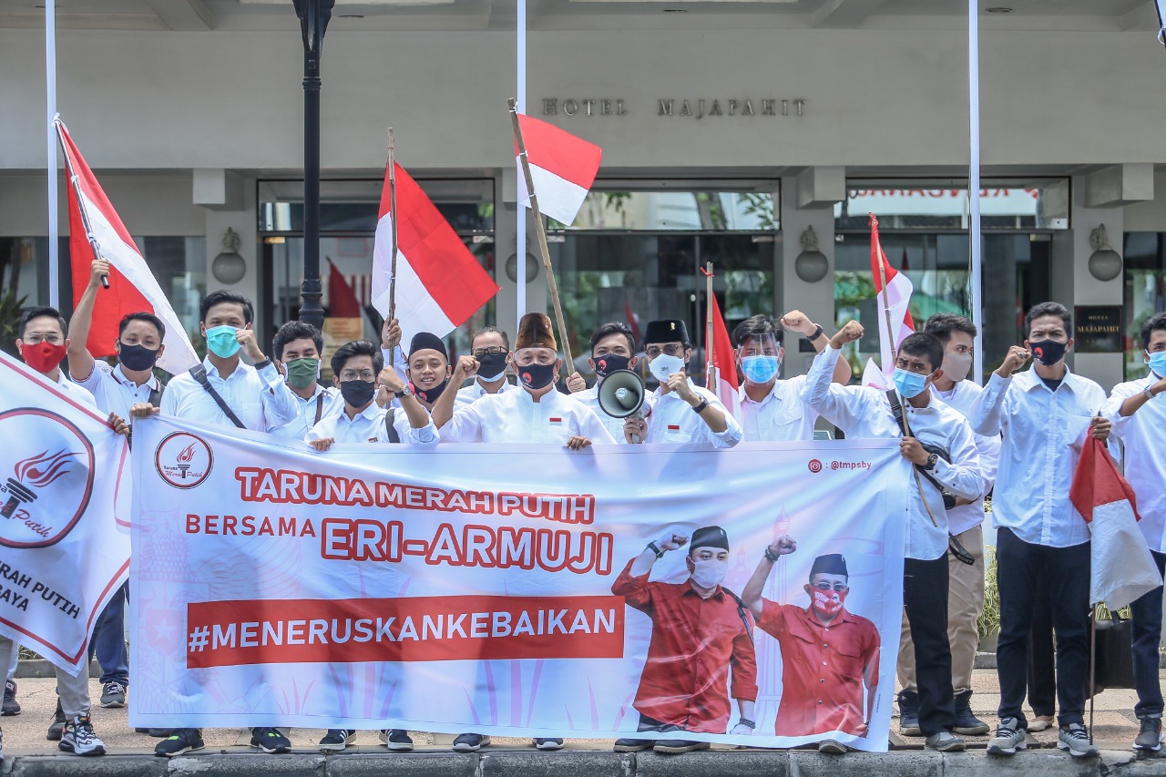 Deklarasi Taruna Merah Putih dukung Eri-Armuji. (Foto: Istimewa)
