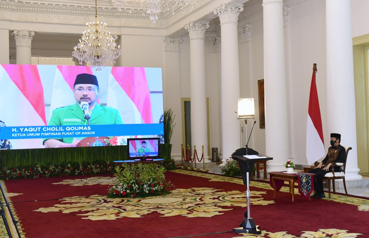 Konferensi Besar (Konbes) XXXIII GP Ansor dibuka Presiden Joko Widodo. (Foto: setpres)