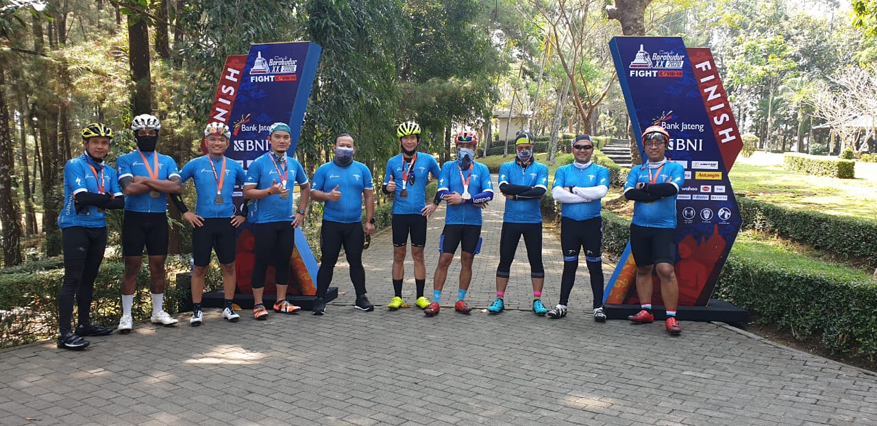 Medical Doctor Bicycle Community (MeDYC) Semarang ketika  mengikuti even Tour de Borobudur 2020. (Foto: istimewa)