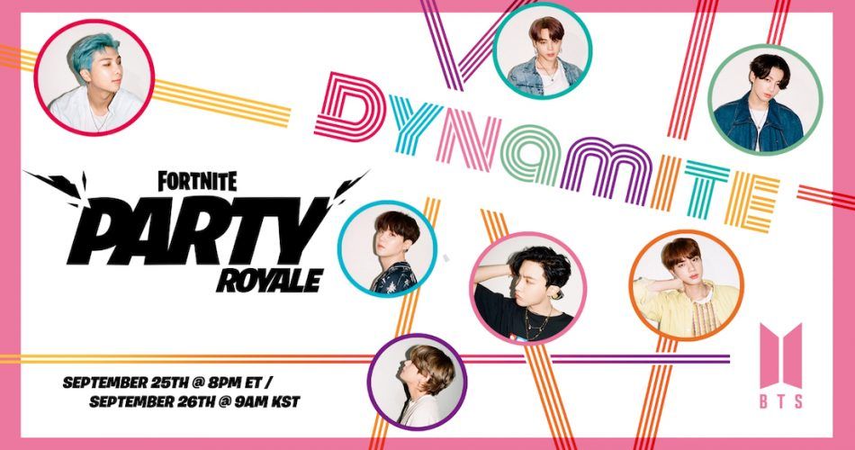 Lagu baru BTS berjudul Dynamite gabung Fortnite Party Royale. (Foto: Epic Games)