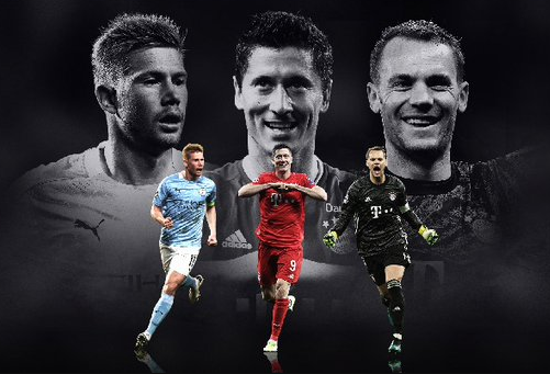 Tiga besar nominasi Pemain Terbaik UEFA. (Foto: Twitter @UEFA)