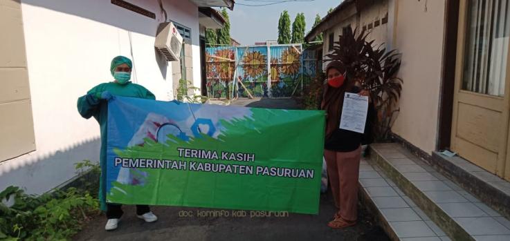 Pasien corona sembuh di Pasuruan dibolehkan pulang. (Foto: Dok Humas)
