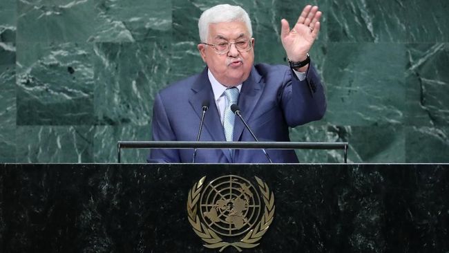 Presiden Palestina Mahmoud Abbas di PBB. (Foto: istimewa)