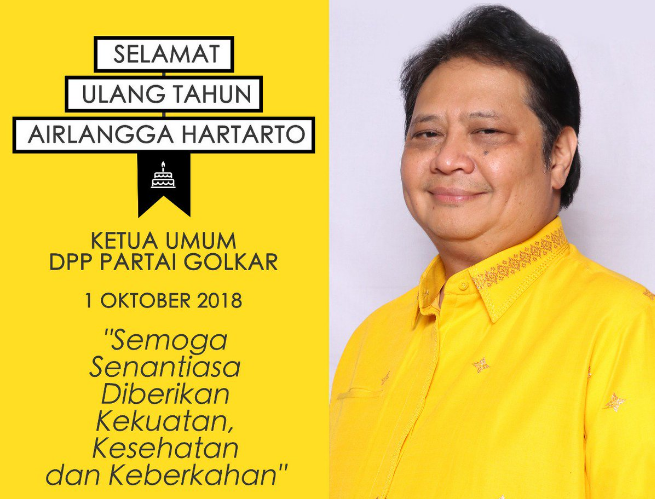 Menteri Koordinator (Menko) Bidang Perekonomian RI sekaligus Ketua Umum Partai Golkar, Airlangga Hartarto. (Foto: Twitter/Instagram)