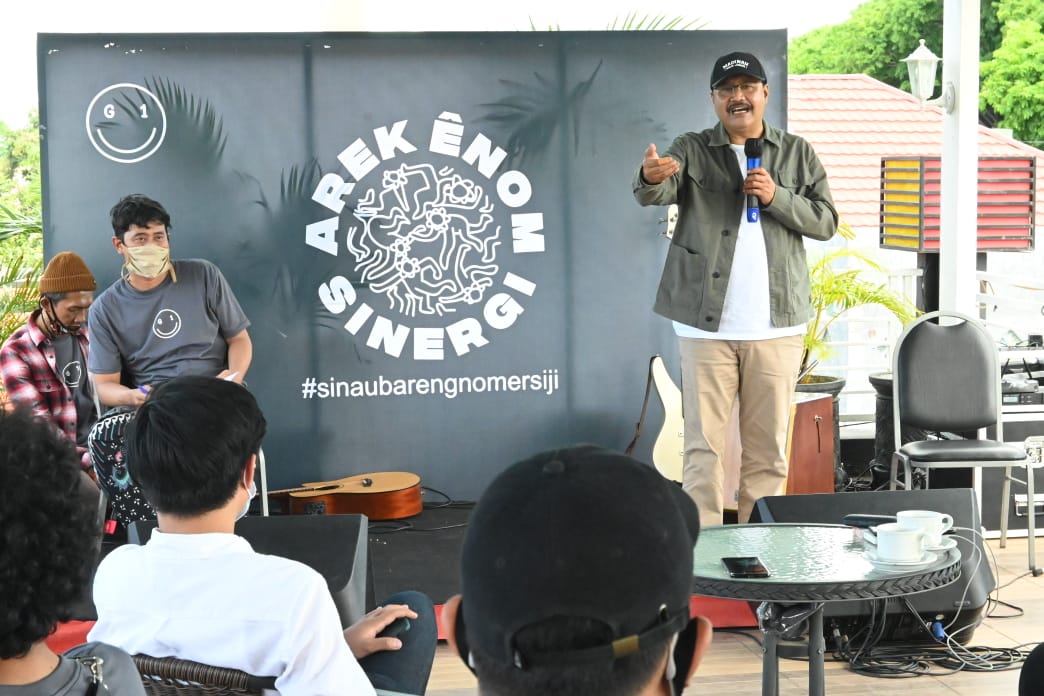 Calon Walikota Pasuruan Saifullah Yusuf ketika meluncurkan program Motif untuk industri kreatif. (Foto: Ngopibareng.id)