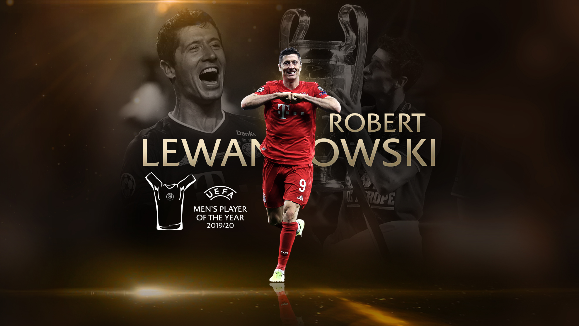 Robert Lewandowski dinobatkan sebagai pemain terbaik Eropa. (Foto: Twitter/@ChampionsLeague) 