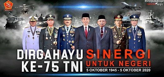 Logo dan tema HUT ke-75 TNI. (Foto: tni.mil.id)