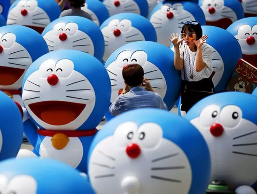 Tokyo merayakan ulang tahun Doraemon yang Ke-50. (Antara)