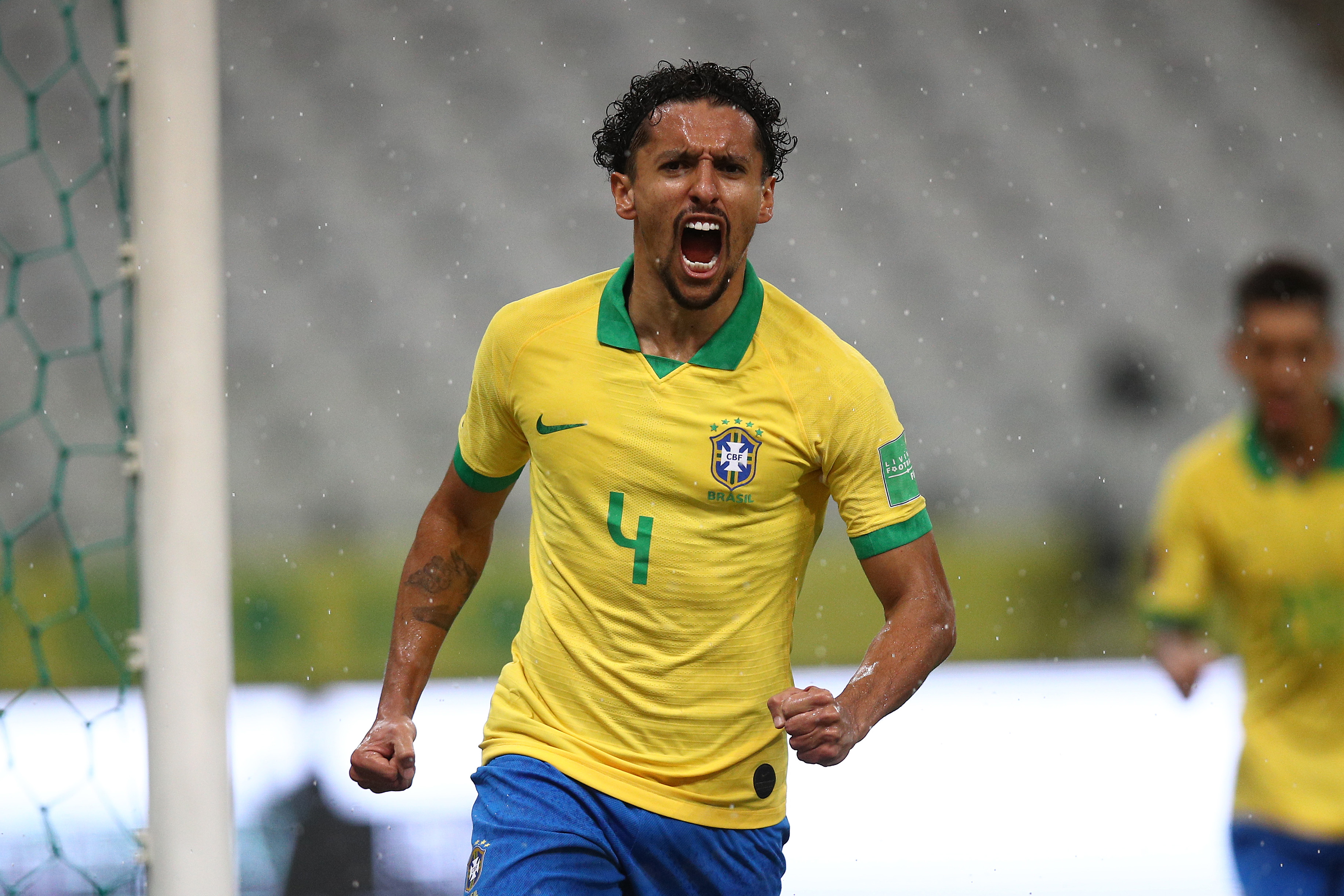 Marquinhos menyumbang satu gol Brasil saat menang besar atas Bolivia. (Foto: Reuters)