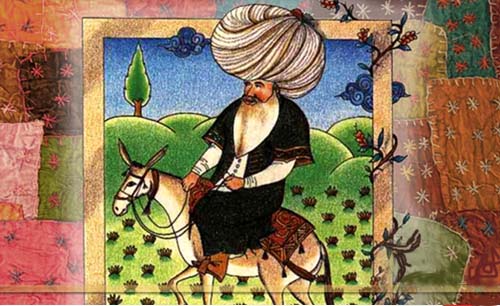 Penggambaran Nasruddin Hoja dan keledainya. (Foto:Ancient)
