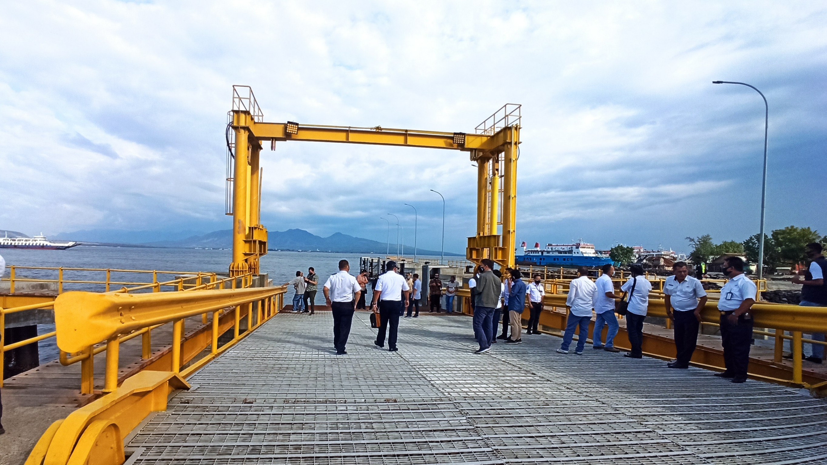 Dermaga MB4 Pelabuhan Ketapang yang rencananya akan digunakan sebagai dermaga kapal penyeberangan rute Ketapang-Lembar (foto:Muh Hujaini/Ngopibareng.id)