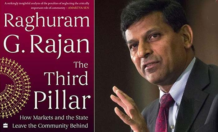 Ilustrasi, Raghuram Rajan dan cover bukunya, The Third Pillar. (Foto:istimewa)