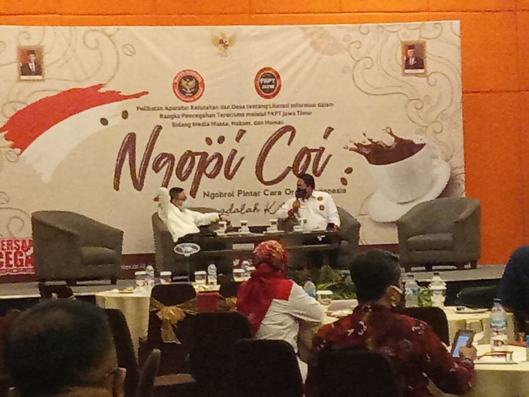Talkshow Ngopi Coi digelar FKPT Jawa Timur di Hotel Santika Surabaya, Rabu 21 Oktober 2020. (Foto: riadi/Ngopibareng.id)