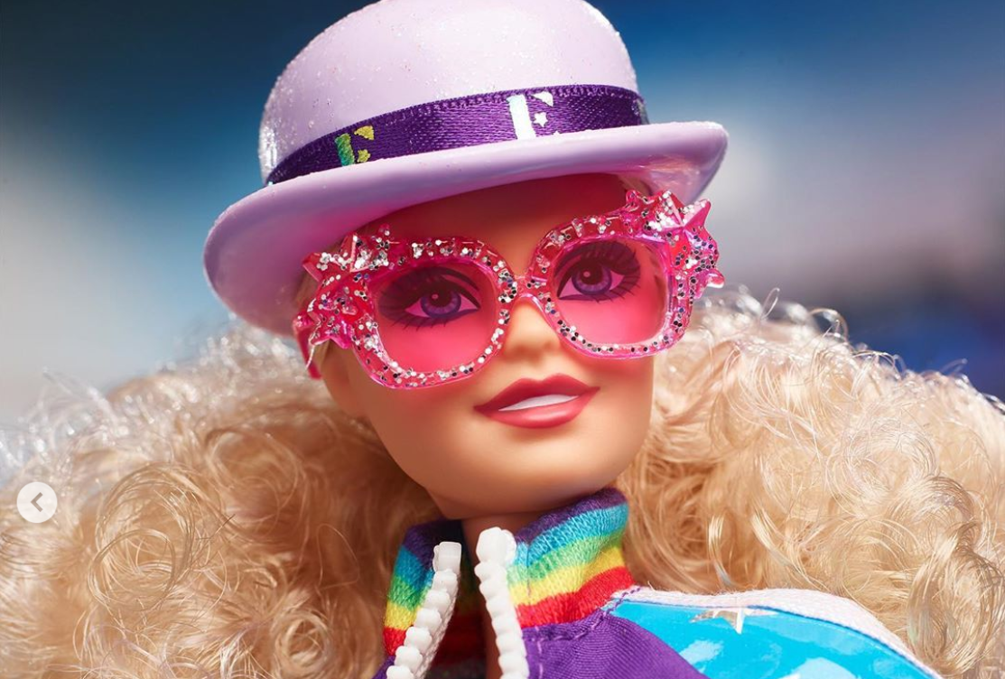 Boneka Barbie edisi Elton John yang dirilis terbatas. (Instagram)