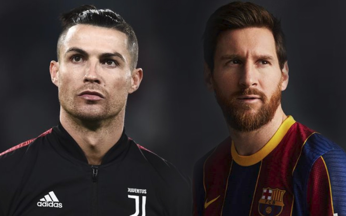 Ada harapan Cristiano Ronaldo akan bersua Lionel Messi saat Juventus lawan Barcelona di laga kedua Grup G Liga Champions 2020/2021. (Grafis: Fa Vidhi/Ngopibareng.id)